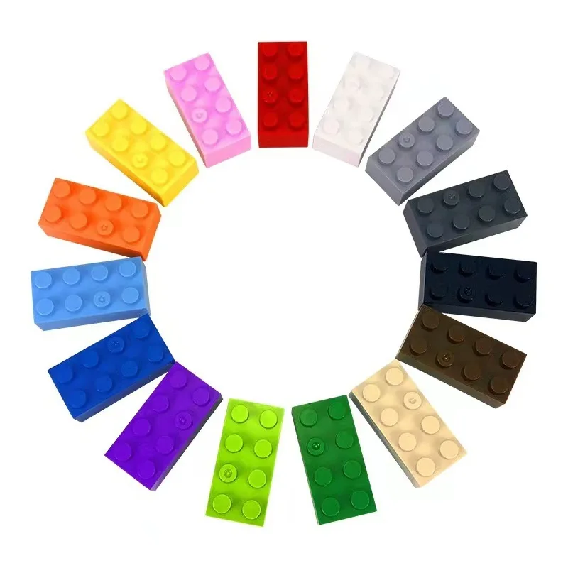 2x4 Building Blocks DIY Accessories 100PCS Plastic Gears Sets 3001 Multiple Colors Creative Set Teenagers Christmas Birthday