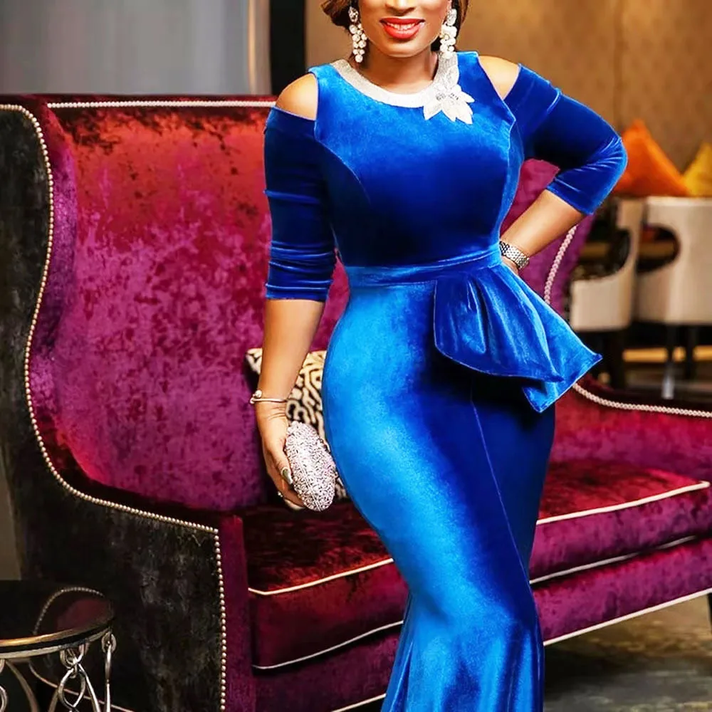 Асимметричные вечерние бархатные Длинные женские сексуальные платья макси Вечерние