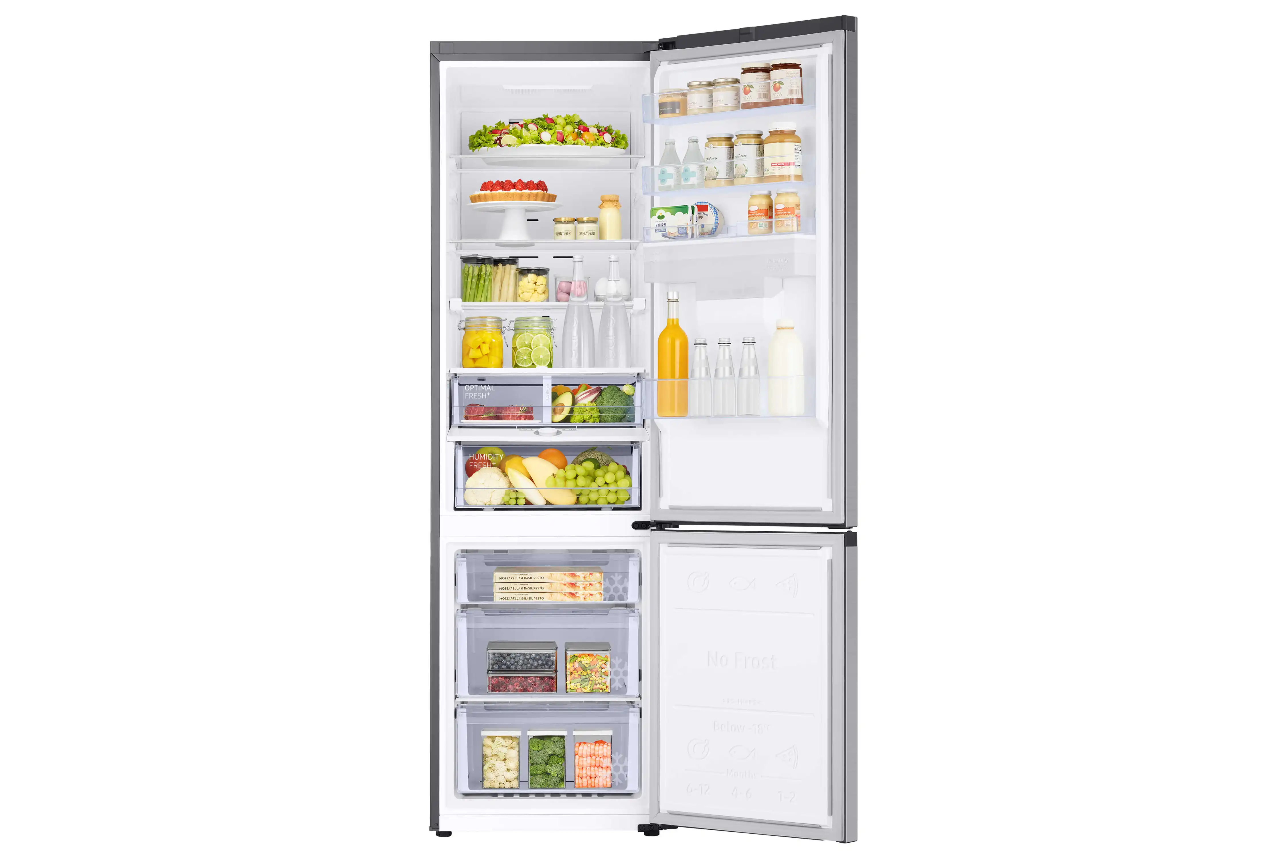 Samsung Brand Combi Fridge Freezer EcoFlex AI RB38C634DSA/EF Total No Frost 2M Capacity 386L Energy Efficiency Wifi Integrated