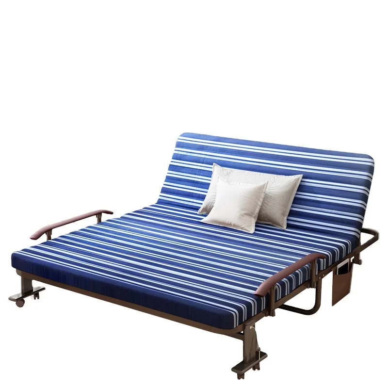 Современная Складная одноразмерная металлическая гостиничная раскладная кровать