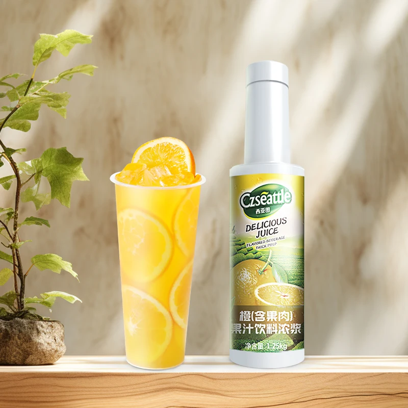 Czseattle Orange contains pulp syrup beverage concentrated fruit juice syrup for bubble tea drinks & fruit juice drink