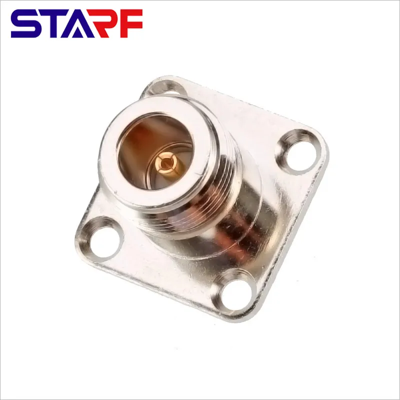 STARF Brass Type N Female 4 Hole Flang Solder cup Mount N Connector Ampheno 172119 082-24 082-97-RFX