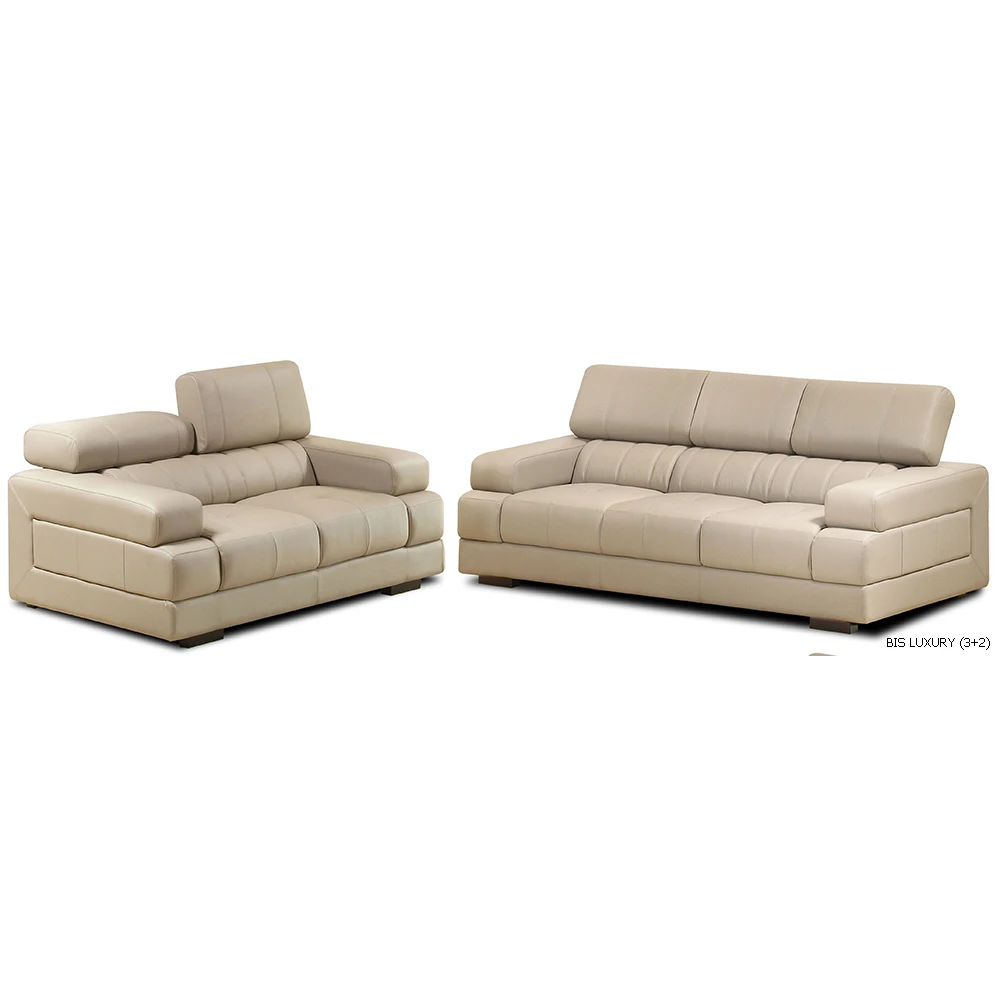Sofa BIS LUXURY Living Room Modern Home Furniture Genuine Leather Fabric 3+2+1 Couch Lounges Malaysia