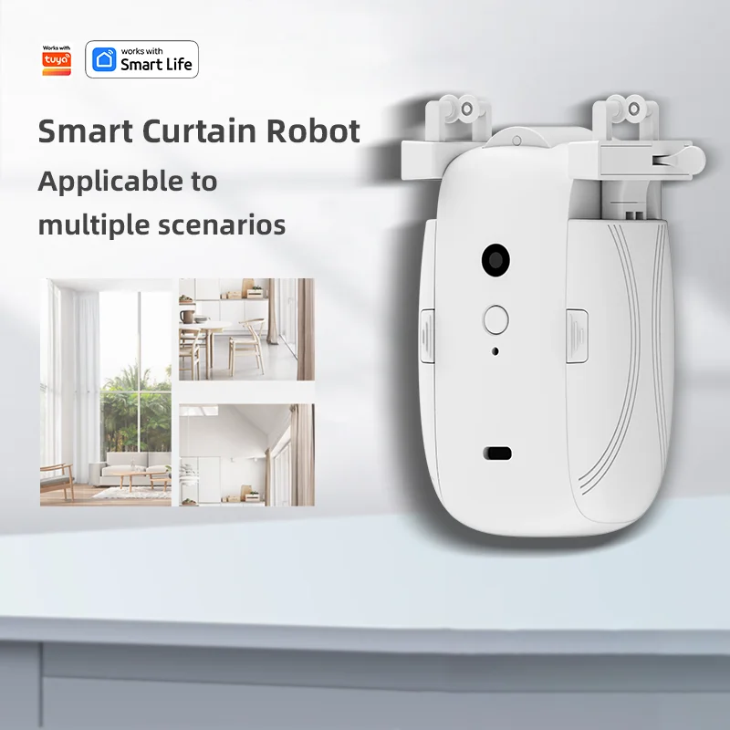Smart Curtain Motor Tuya Smart Control Electric Curtain for Indoor Office smart curtain opener