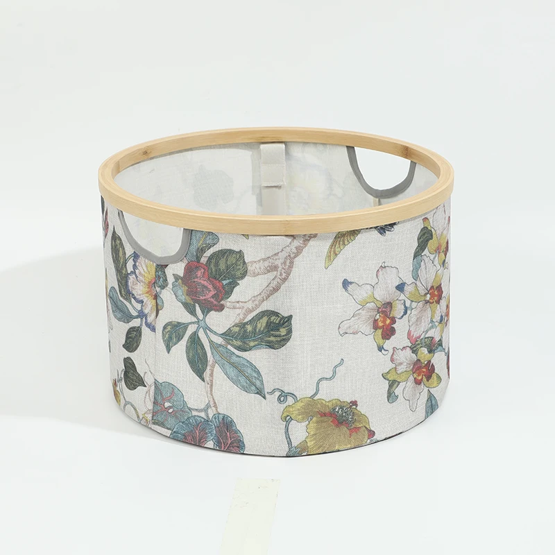 Factory Wholesale Dirty Clothes Bamboo Storage Basket Foldable  Laundry Hamper Cabinet Bamboo Wood Laundry Basket
