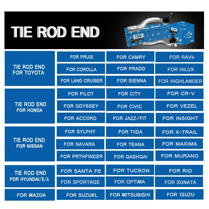 Spare Parts Left Right Rack End Tie Rod End For Nissan Tiida C11 2005-2010 48521-3U025 48520-3U025 48640-3U025