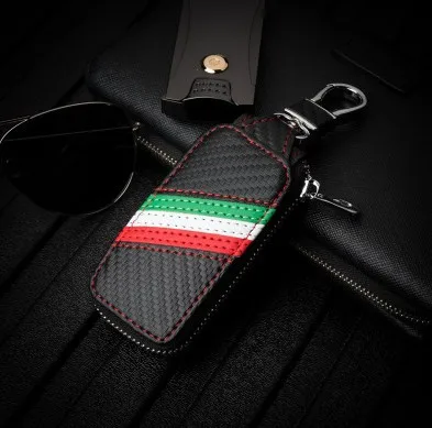 Rfid Bocking Coin  Wallet Car Custom Black PU Key Chain Bags Case Holder Key Wallets For Man