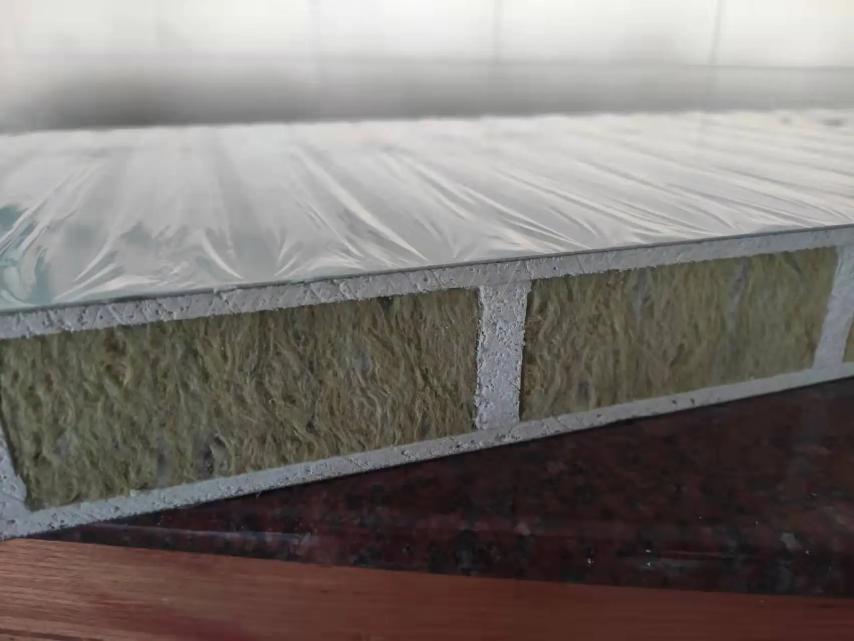 Pharmaceutical Clean Room Use Magnesium Oxide Rock Wool Sandwich Panel MGO Rock Wool Sandwich Panel