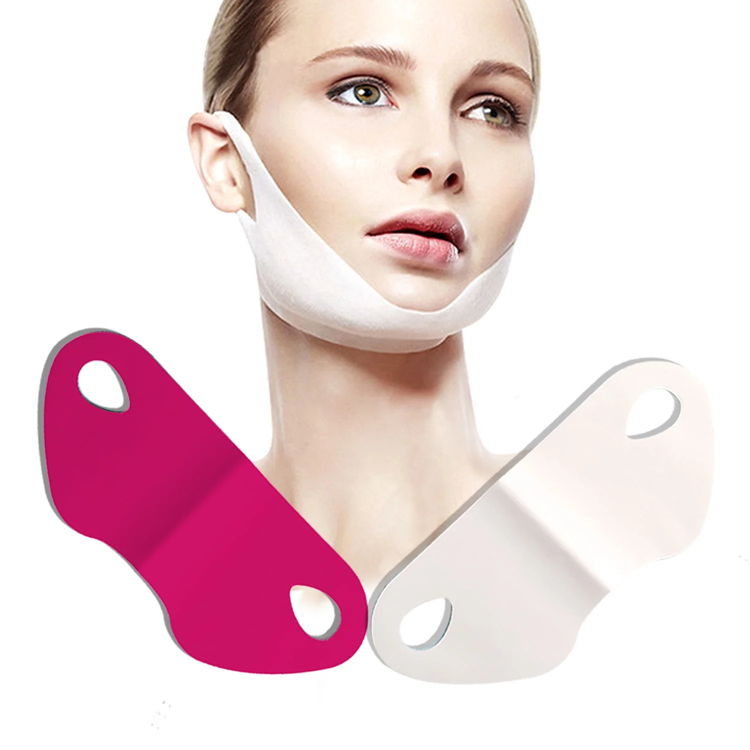 Reducing Double Chin Moisturizing  Hydrogel Fabric V Line Shape Lifting Slim Face Mask