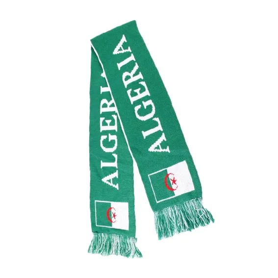 Personalized Comfortable Premium Knitting Fashions cashmere Sport Soccer Scarf With Tassel