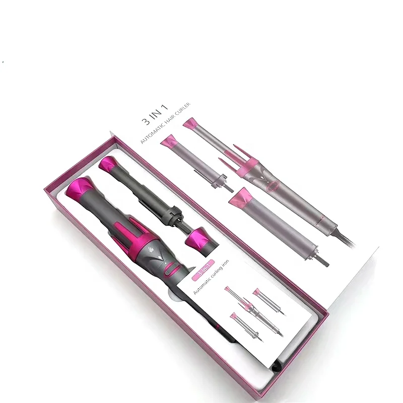 Electric Heatless Hair Styling Tools 3 In 1 Beach Waver Tube T3 Pink Travx Curling Iron 7 In 1 Multi Styler Professional