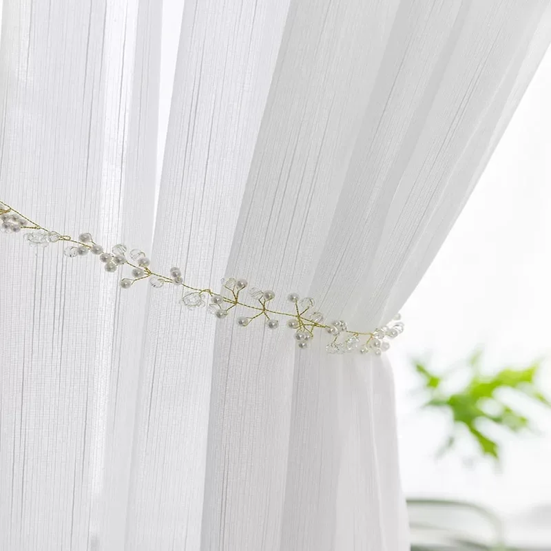 china manufacturer  line chiffon sheer curtain fabric polyester