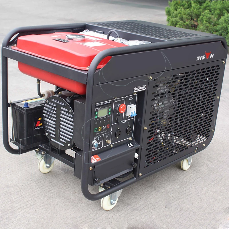 BISON BS12000DCE 10KW 10 kw Open Frame ac single phase electric start Diesel Generator Portable Diesel Generator