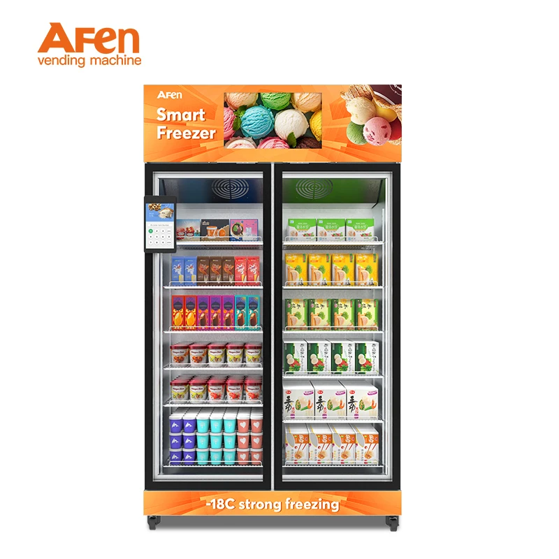 AFEN Smart Fridge Frozen Food Vending Machine Visaul Technology Vending Machine Automatic