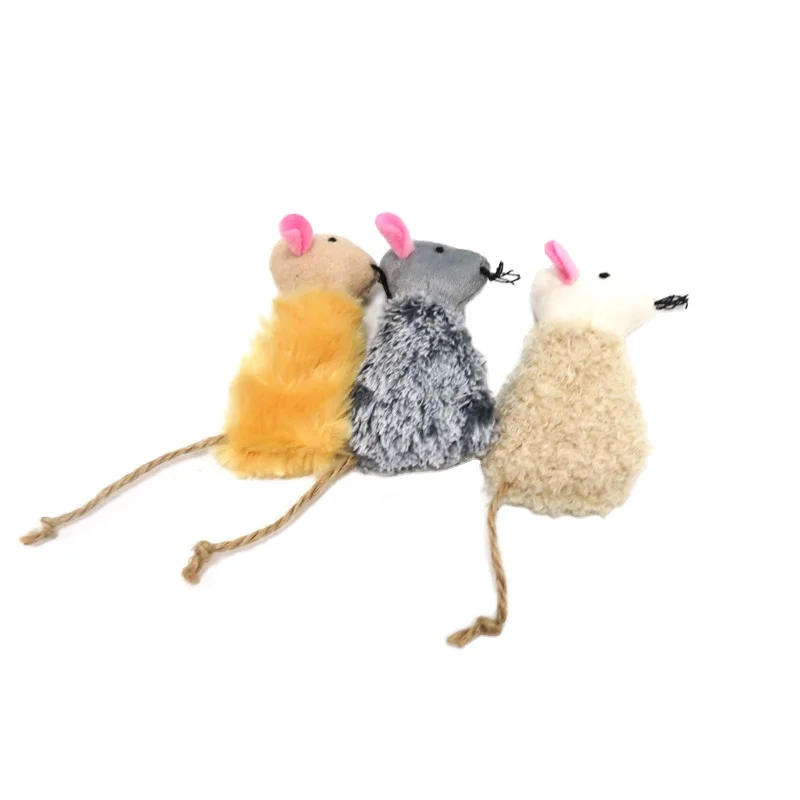 Kitten Toys Plush Mice Cat Toys With Catnip Replaced Cat Mouse Toys 3pcs/set