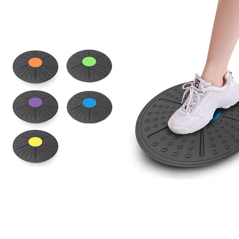 Yoga Balance Board Training 360 Degree Workout Rotation Massage Stability Disc Round Plates Board Gym Waist Twisting Exerciser