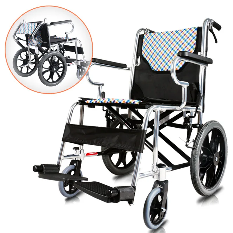 Convenient folding wheelchair with adjustable seat, steel, aluminum, wheelchair