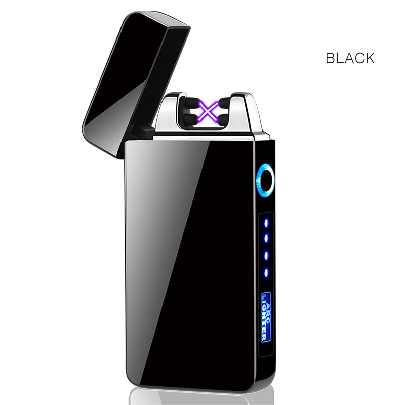 HL613-2 Factory custom Zinc alloy custom double Electronic USB rechargeable lighter distributor