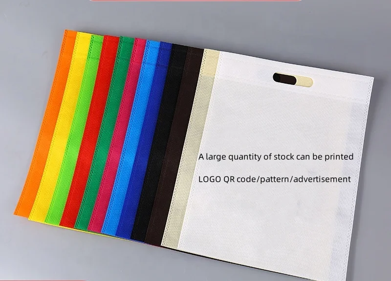 White custom logo with logo printing paper non-woven luxury shopping bag