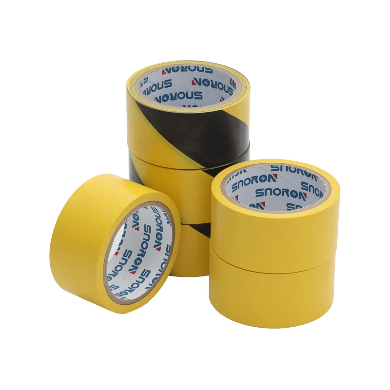 Yellow and Black Safety Signage Outdoor Underground Road Warning Hazard Tape PVC Floor Marking Tape