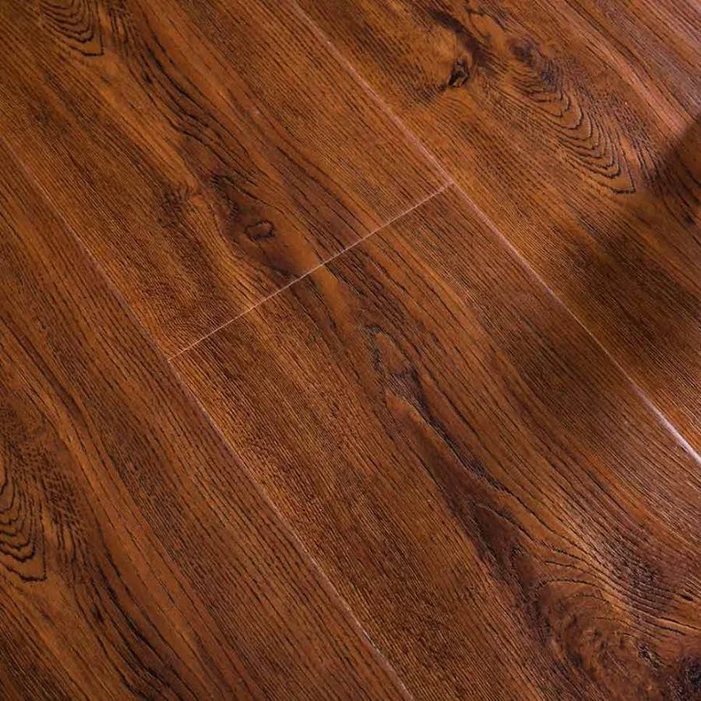 China 12mm thickness hand scraped surface laminated flooring boarder profile used in offices (LA871)