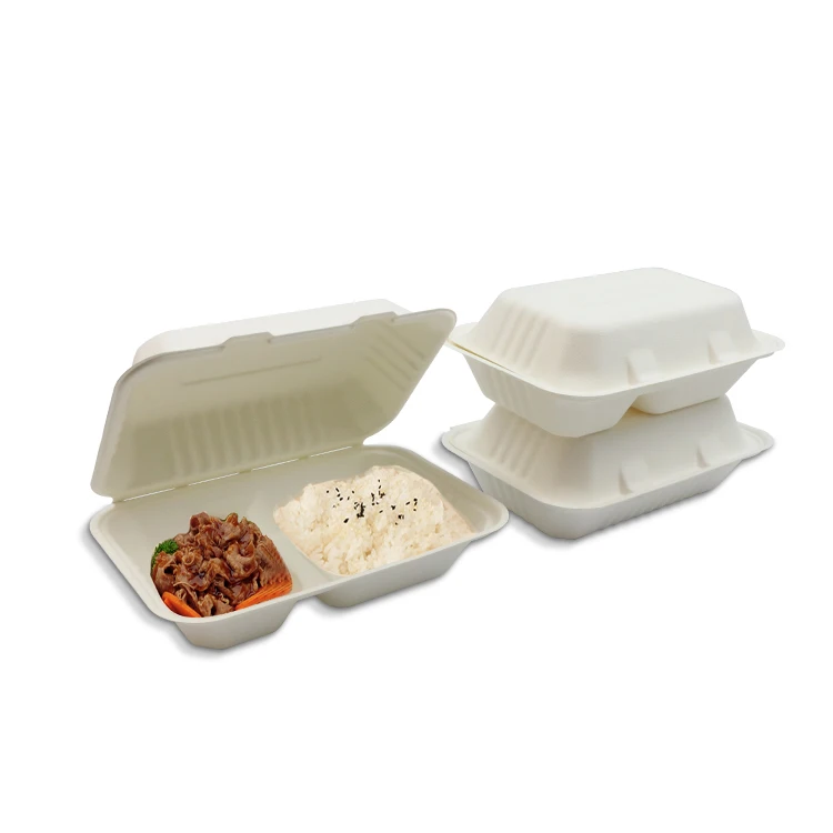 Packaging Takeaway Sugarcane Bagasse Disposable Food Containers Biodegradable Lunch Box