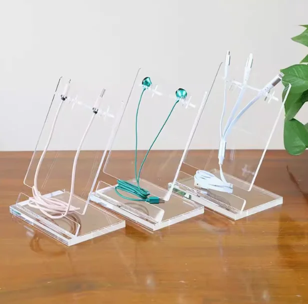 Wholesale Acrylic display stand headset Acrylic Crystal earplug stand customized headphone stand head-wear customization
