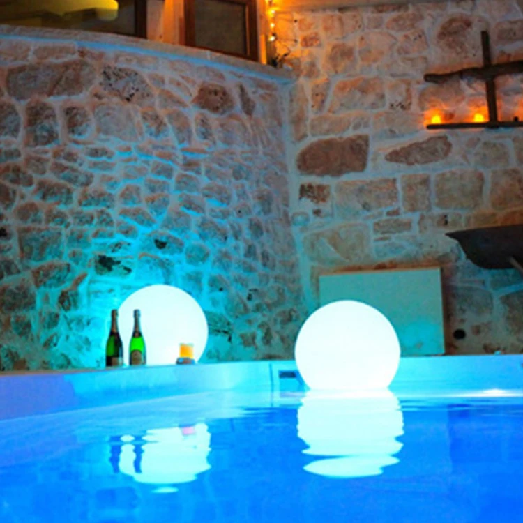 LED Floating Pool Light Ball with Remote Control 16 RGB Colors Waterproof Outdoor Decor Portable Changeable