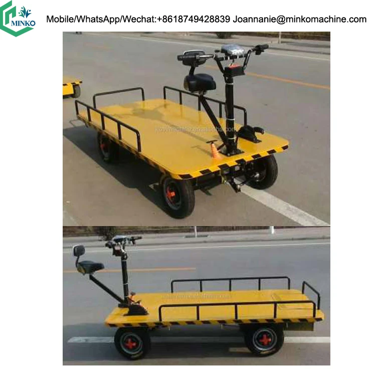 Tolley cart powered electric cargo trolley cart 1000kg 1500kg loading weight cargo trolley platform warehouse electric cart