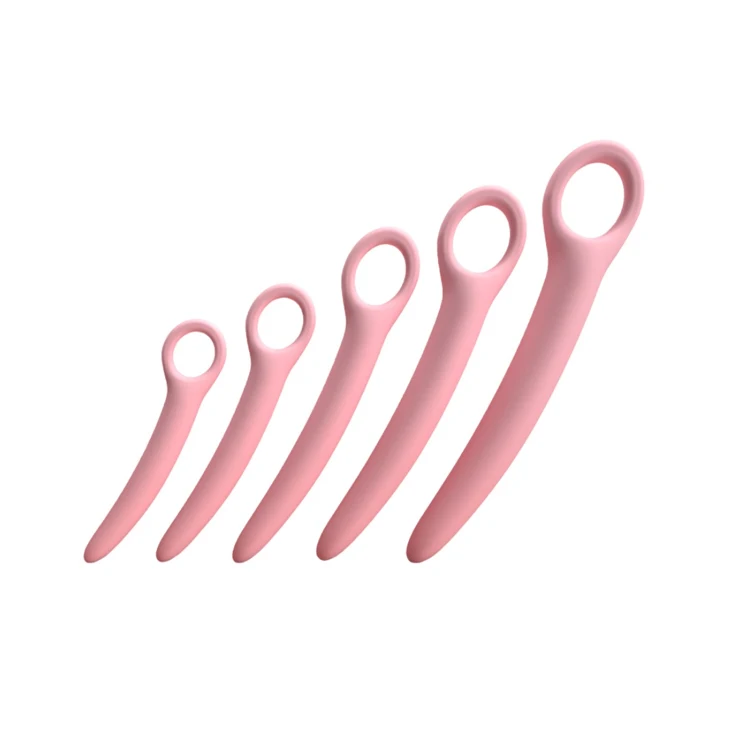 2021 New Soft 5 Piece Silicone Vaginal Dilator Set For Vaginismus Phthalate Free Waterproof Dilat Vagine Relief From Painful Sex
