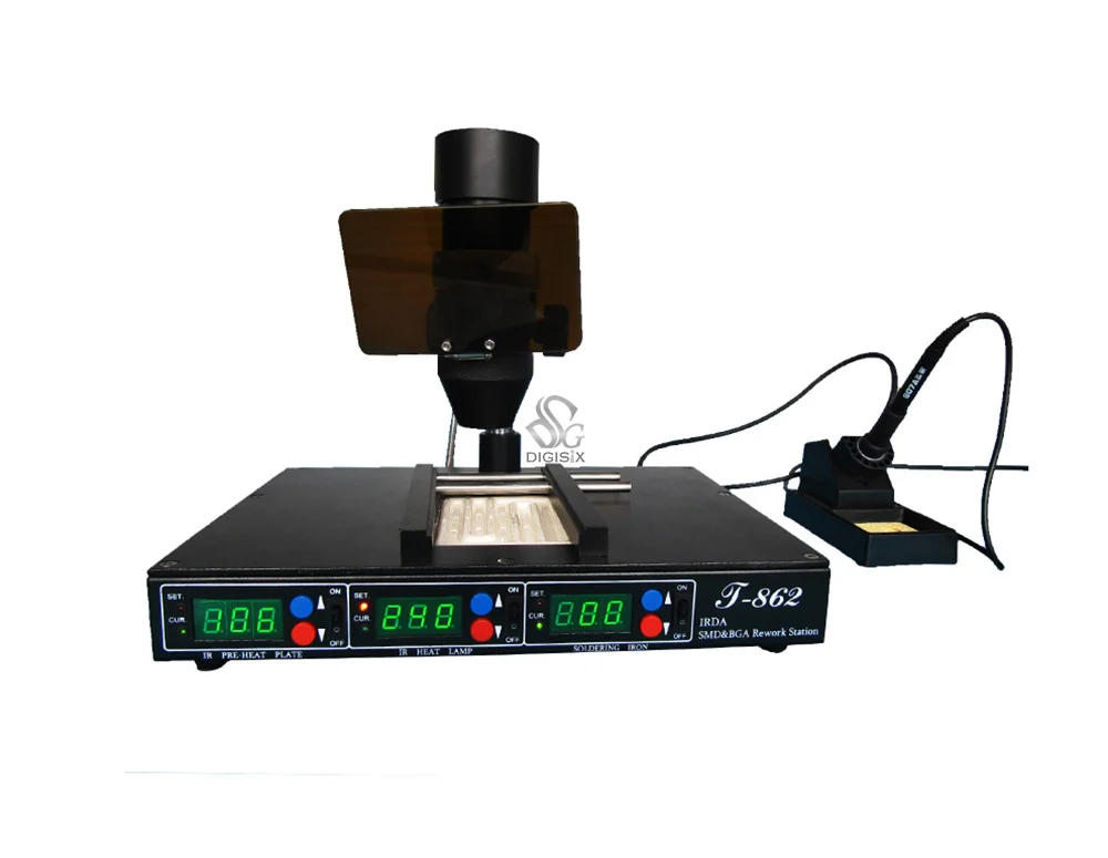 BGA-станция для T-862 пайки IRDA сварочный аппарат T862 инфракрасный SMT SMD ирда сварщик BGA T 862