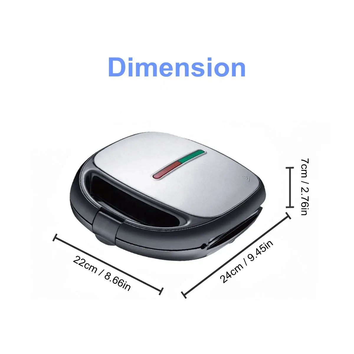  5 in 1 Functional Sandwich Maker Die-casting Aluminum Detachable 2 Slice Automatic Flat