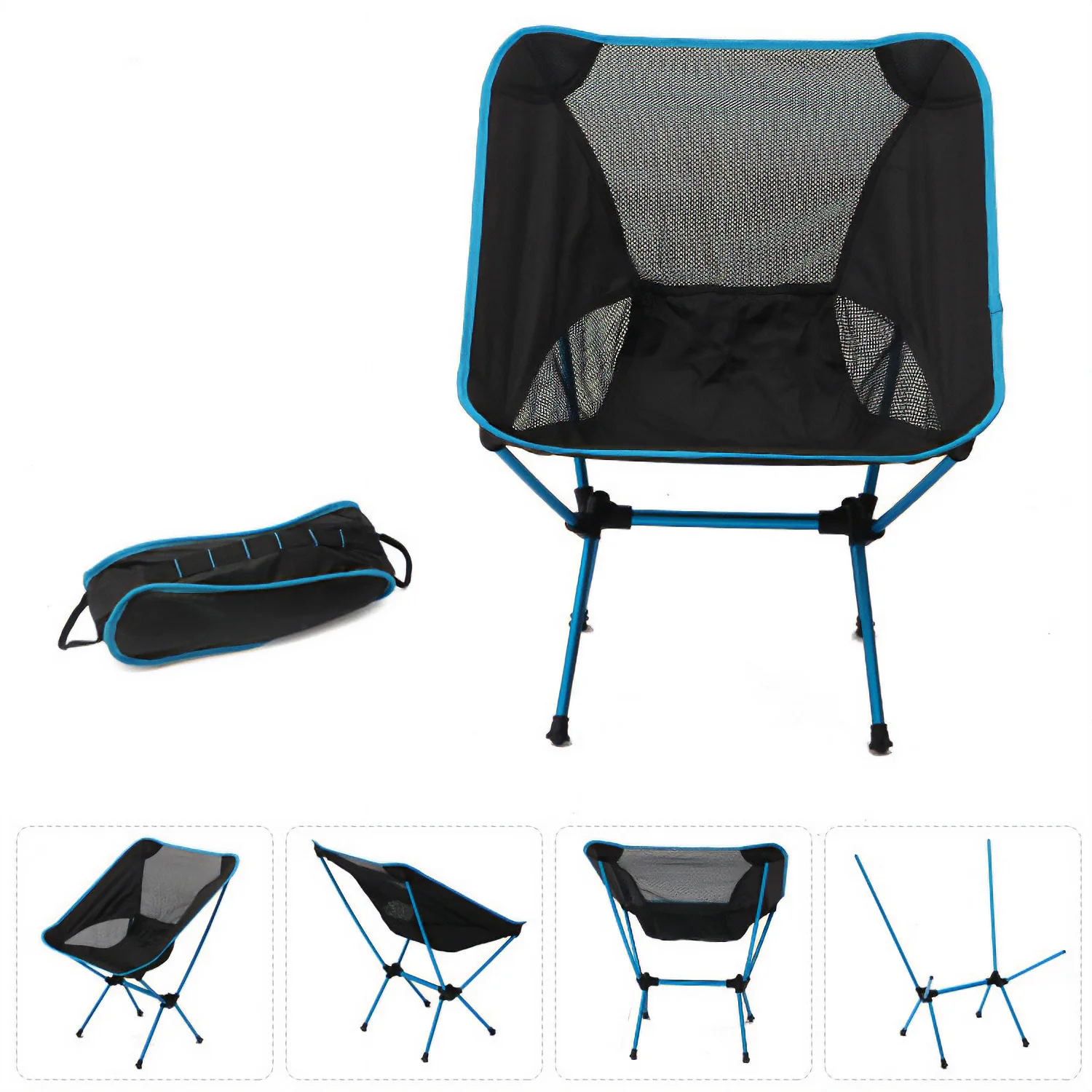 Ultralight Folding Moon Chairs Portable Compact Camping Chair for Outdoor Camp Travel Beach Picnic Festival Hiking