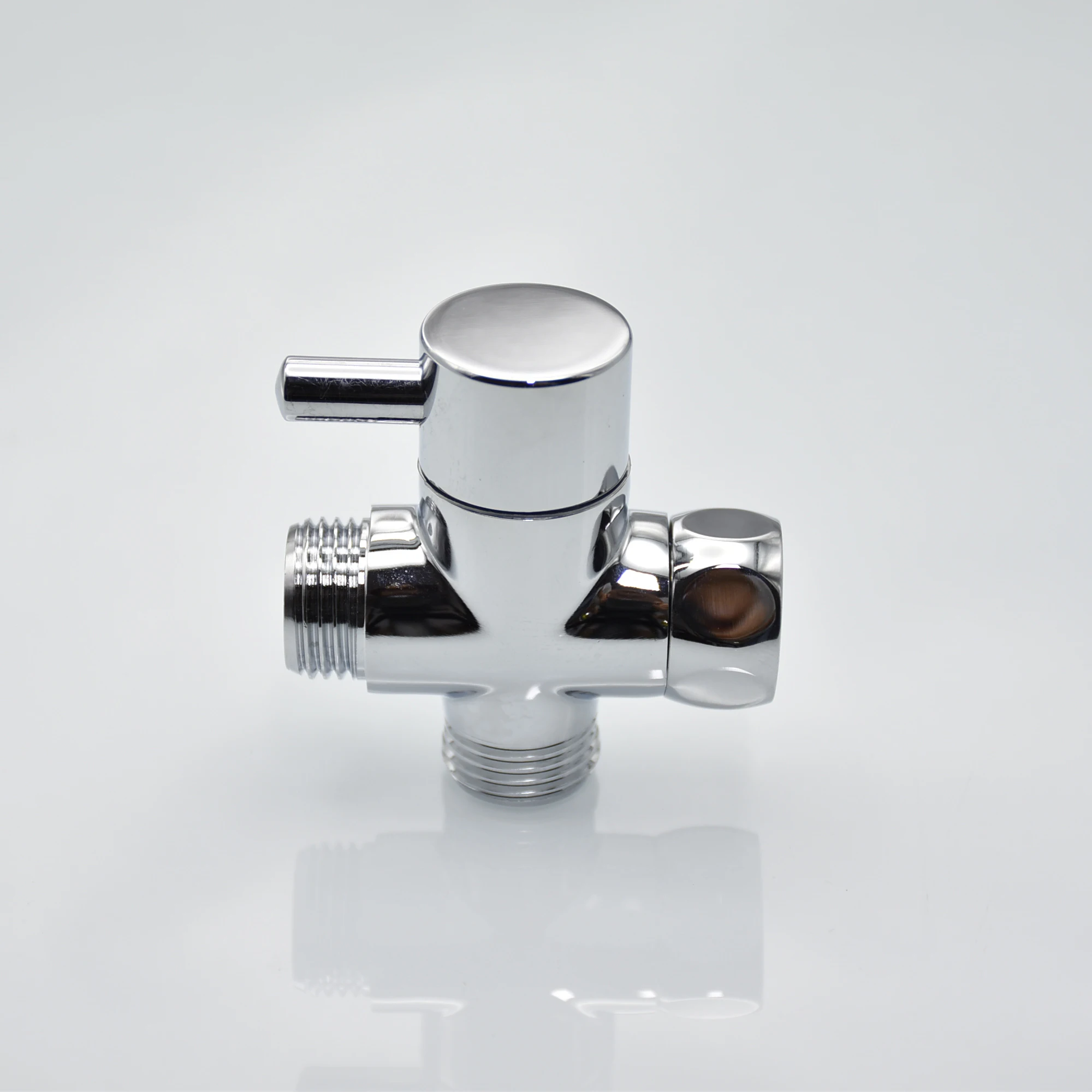 Quick Open 2-Way Brass Angle Valve with Diverter for High Pressure Water Saving for Hotels and Bathrooms