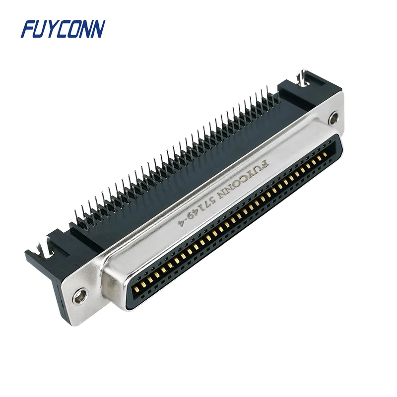 24 36 50 64 pin R/A Female PCB 57 DDK Connector, Centronics SCSI 0.085 socket 90 angle for plugging onto printed circlue board