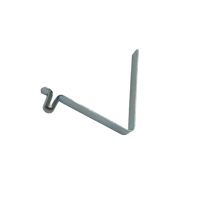 Custom Metal Lock Double Button Spring Clip Flat V Shape Spring Clips For Extension Tube