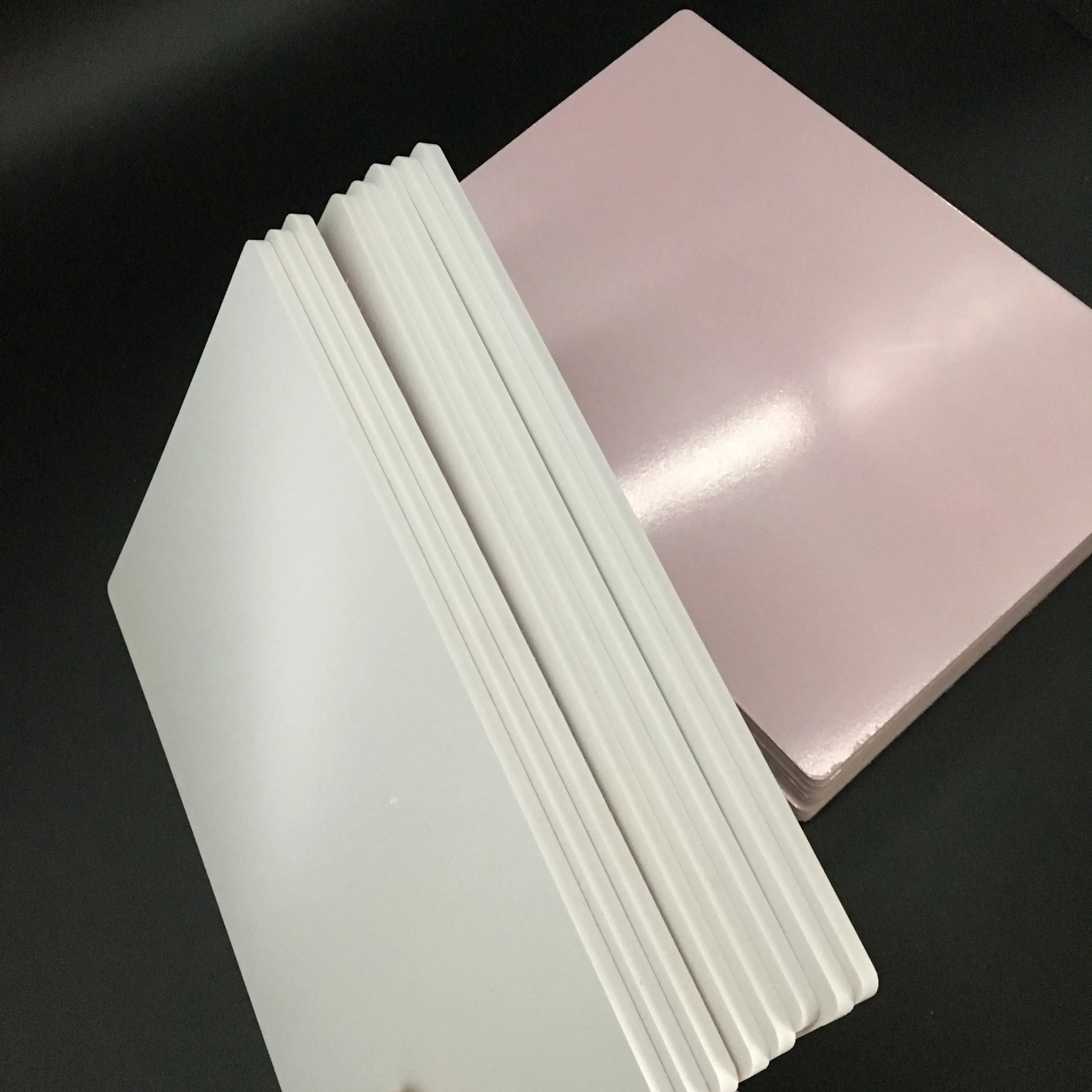 1220mm*2440mm Pvc Sheets PVC Free Foam PVC Foam Board Sign Board and Furniture PE Bag WHITE 0.48-0.9 1mm
