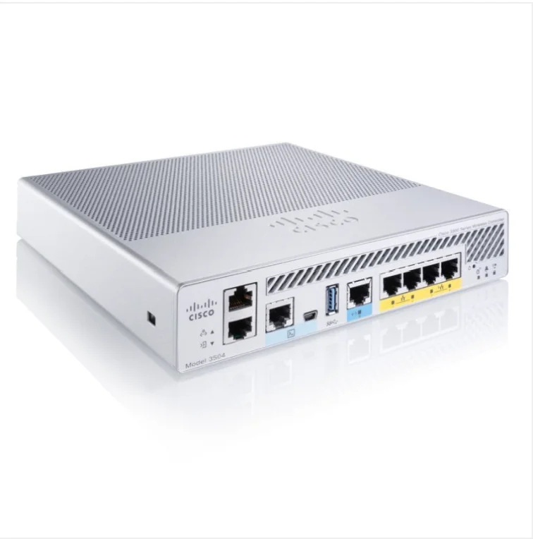 AIR-CT3504-K9 Wireless Lan Controller Support AP count: 150 Supported users: 3000 Cisco 3504 Wireless Controller