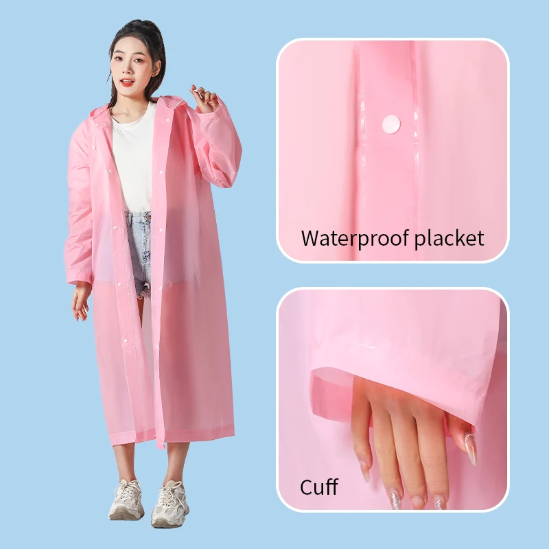 High Quality Durable Long Raincoat Waterproof Rain Coat Lightweight Outdoor Raincoat For Adult