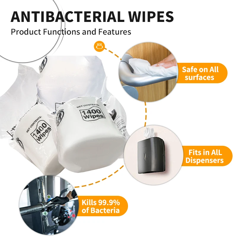 Factory Supply Wholesale Custom Antibacterial Wet Wipes For Disinfecting Wipes
