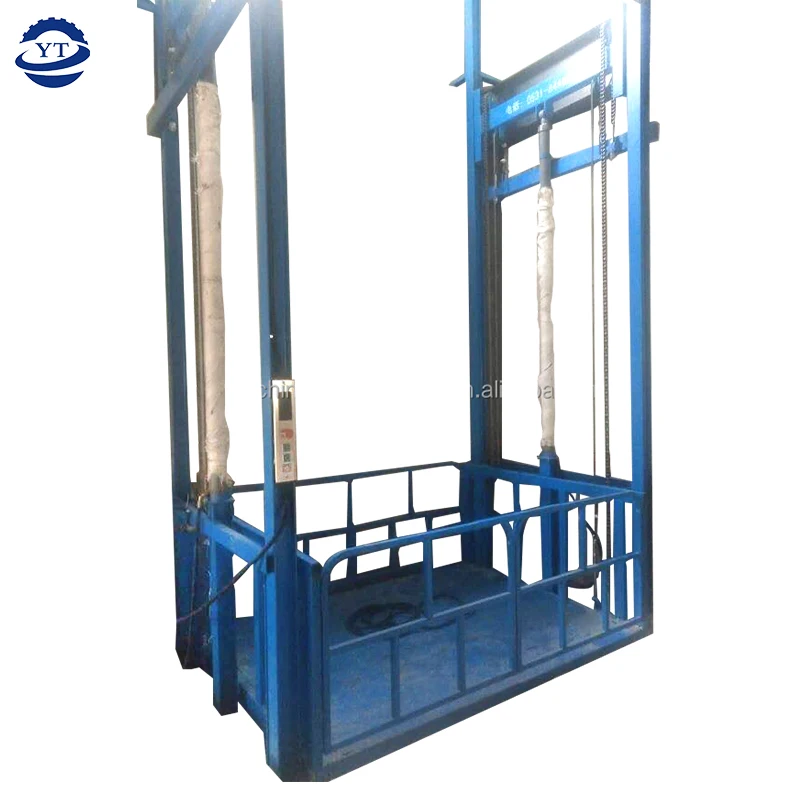 Hydraulic Goods Material elevator Freight Elevator Guide Rail Vertical Ladder Cargo Lift for warehouse