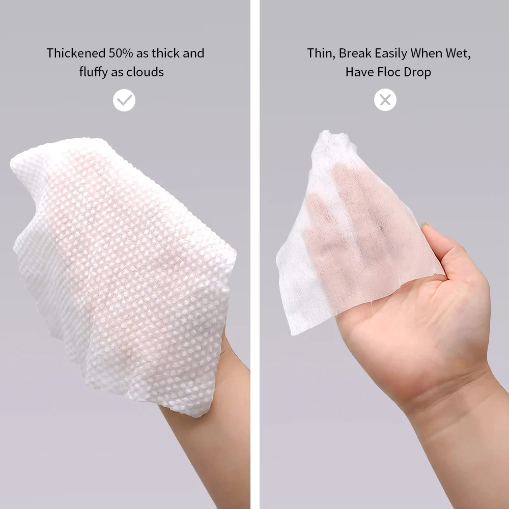 Skincare 100% Disposable Natural facial Cotton Tissue paper for family using