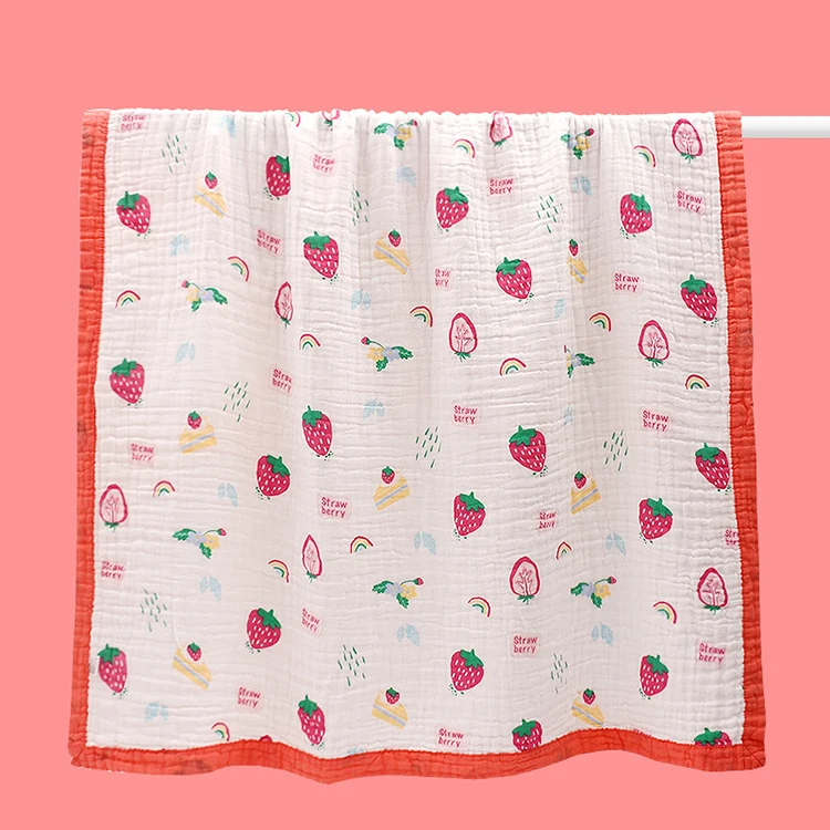 Wholesale variety of 6 layers cotton baby blanket for newborn