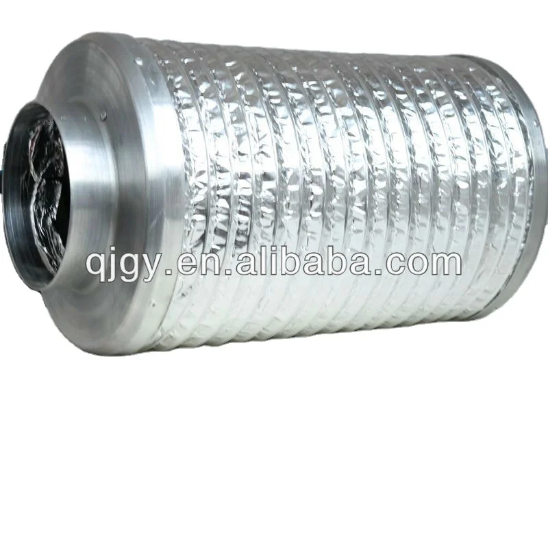 tube noise reducersaluminium air flexible pipesmcindustrial silencersilenciador industrial150 200 250