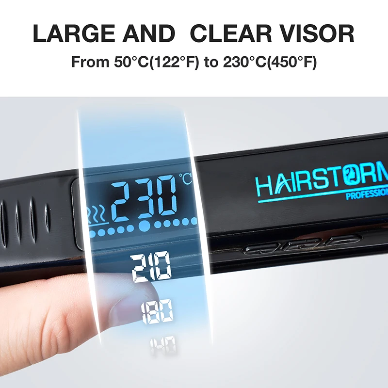 Wholesale 500 Degree Flat Iron Hair Straightener Ceramic Titanium Digital Fast Heating Curling Irons