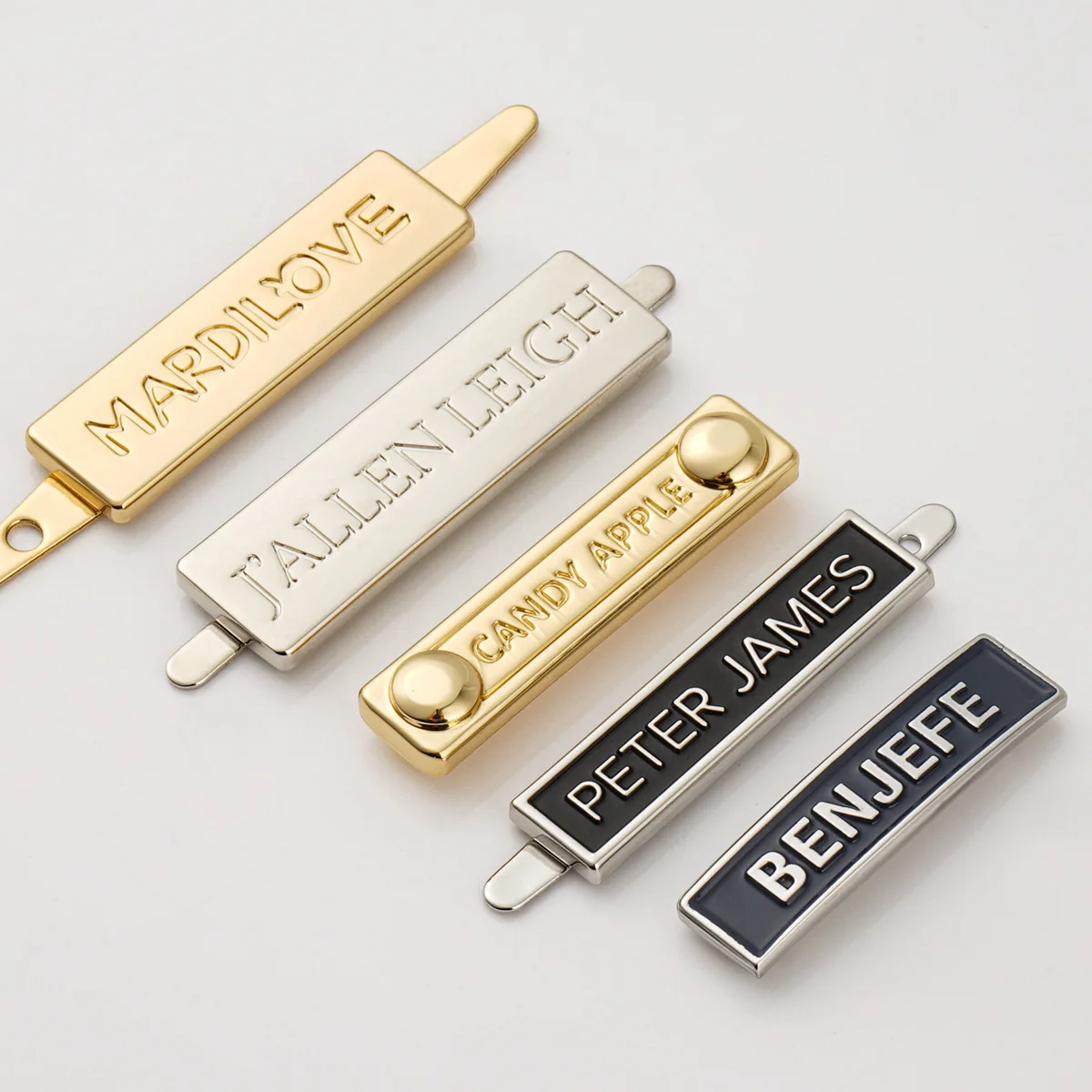 30mm Nickel Engraved Logo Metal Plate for Purse and Bags