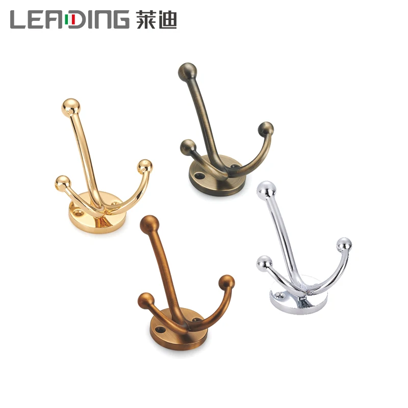 Двойная вешалка для одежды и шляпы R240A из цинкового сплава