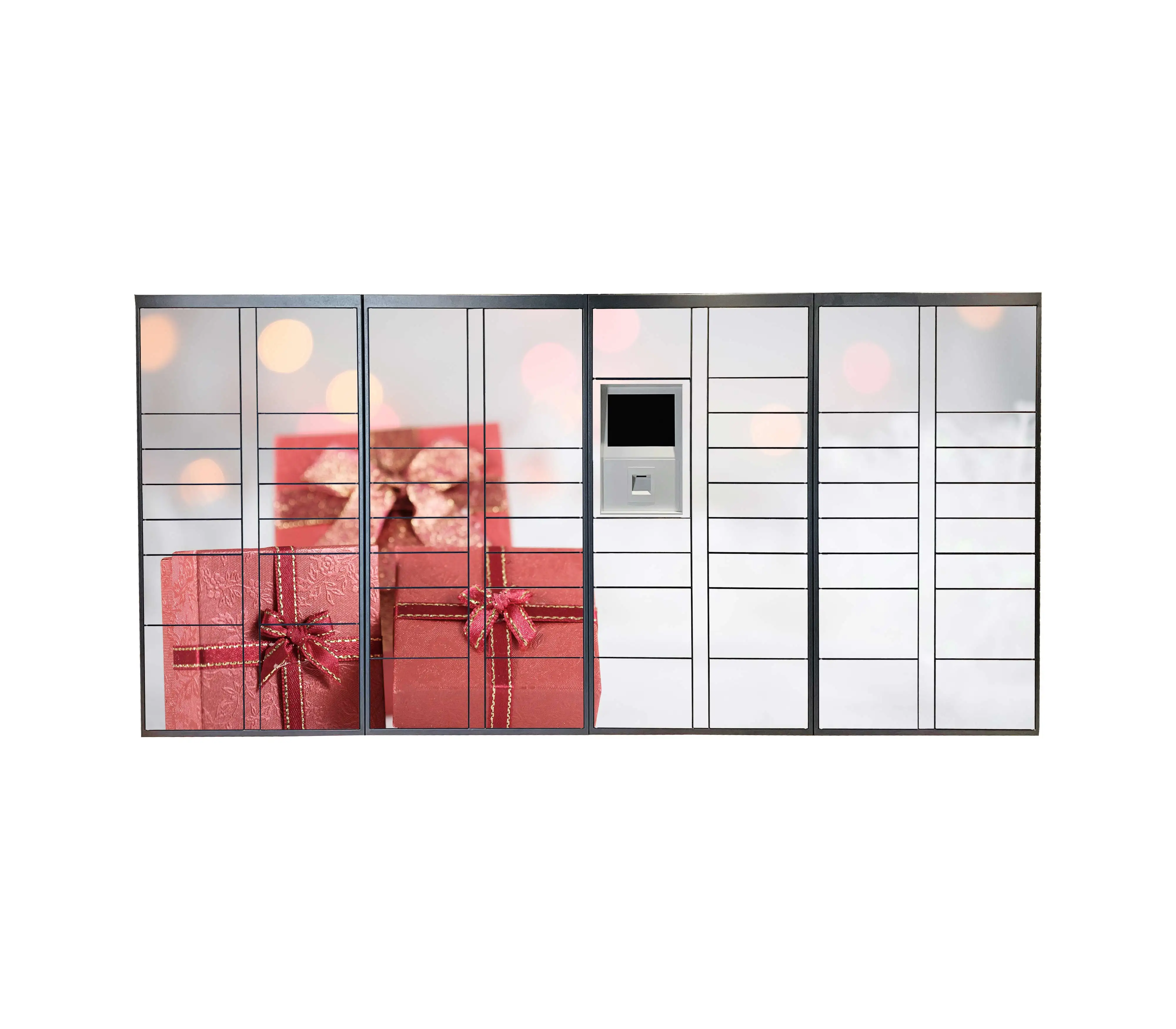 Self service PIN code access smart parcel locker for last mile delivery service solution indoor use 24/7 safe electronic locks