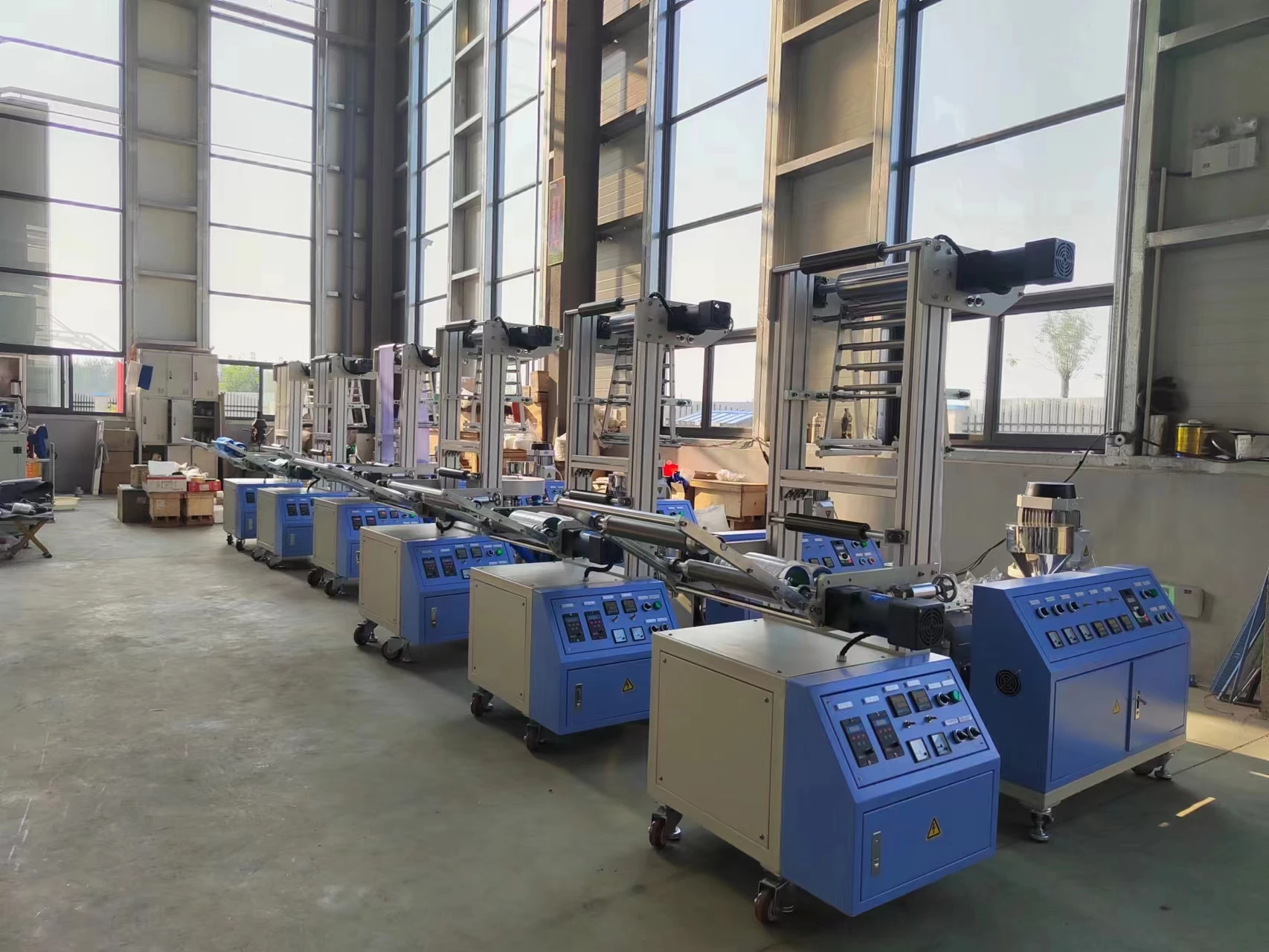 HWYAA Mini PE Plastic Film Blown Lab Extruder small HDPE LDPE Film Blowing Machine