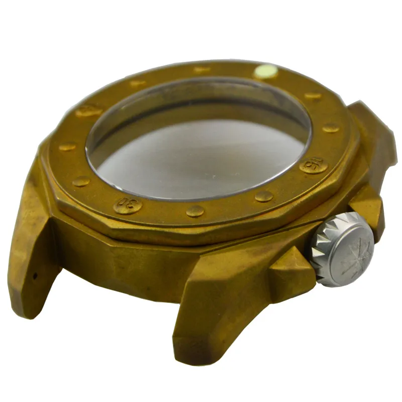 highi quality custom automatic watch parts nh35 diver brass bronze case accessories fit Seiko nh34 nh36 nh38 movement men watch